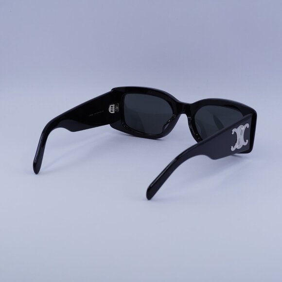 ?️ New Celine CL40282U 01A Sunglasses - Shiny Black Frame, Smoke Lenses main image 11